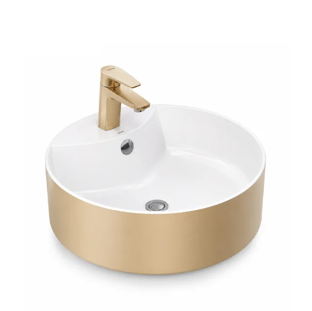 Đánh giá lavabo Caesar LF5240G – điểm nhấn màu vàng cho phòng tắm