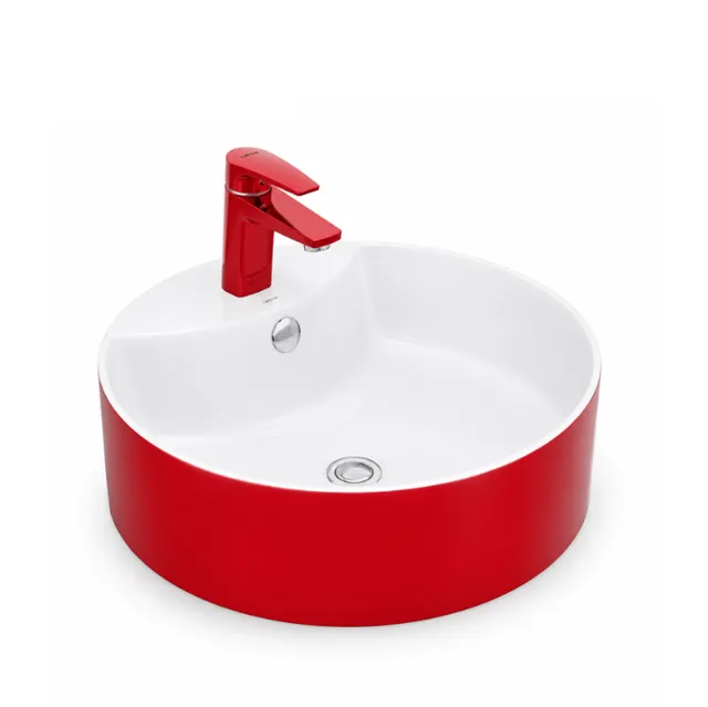 Lavabo Caesar LF5240R – chậu đặt bàn màu đỏ cho không gian cá tính