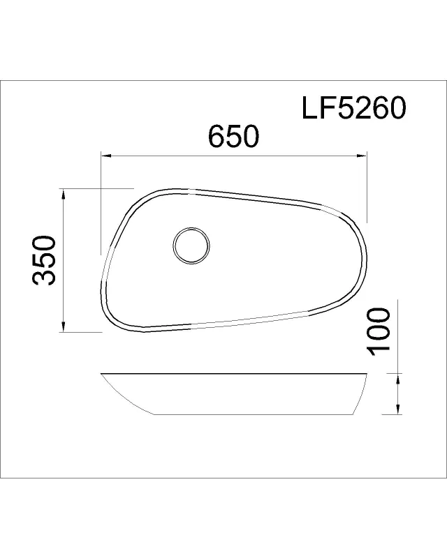 Lavabo đặt trên bàn Caesar LF5260 – ảnh 2