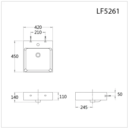 Lavabo đặt trên bàn Caesar LF5261 – ảnh 2