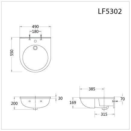 Lavabo treo Caesar LF5302 – ảnh 2