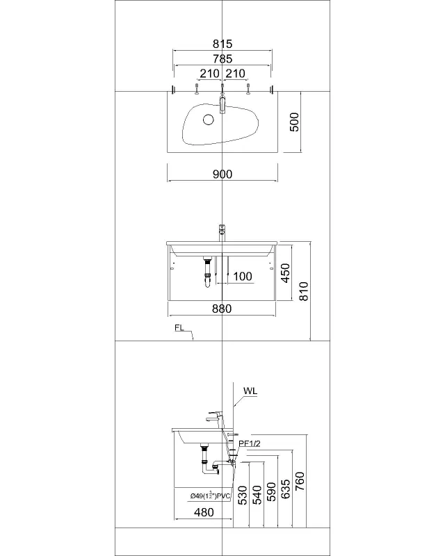 Lavabo dương bàn Caesar LF5368 – ảnh 2