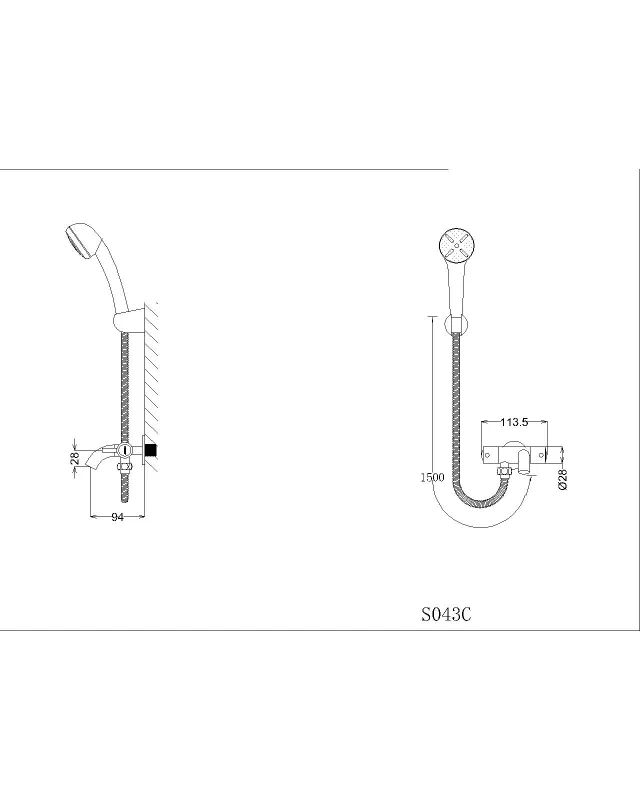 Vòi sen lạnh Caesar S043C – ảnh 2