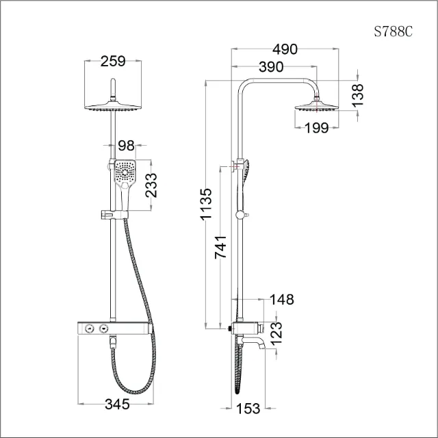 Sen tắm đứng nhiệt tự động Caesar S788C – ảnh 2