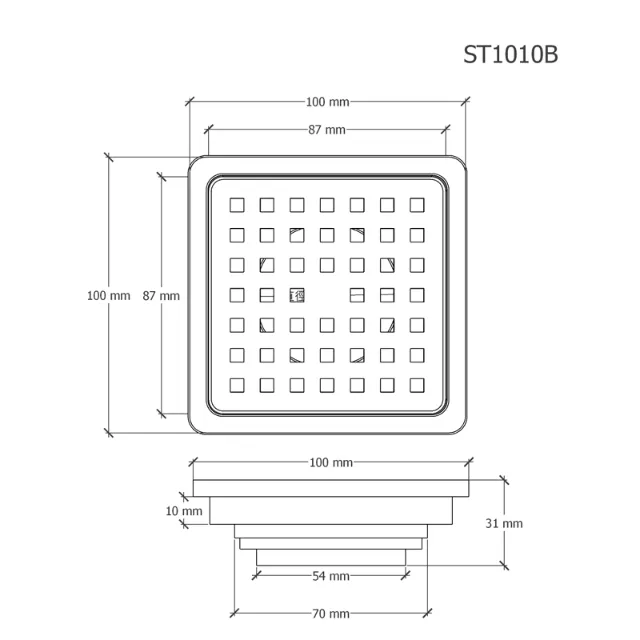 Phễu thoát sàn Caesar ST1010B – ảnh 2