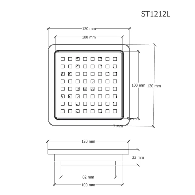 Phễu thoát sàn Caesar ST1212L – ảnh 2