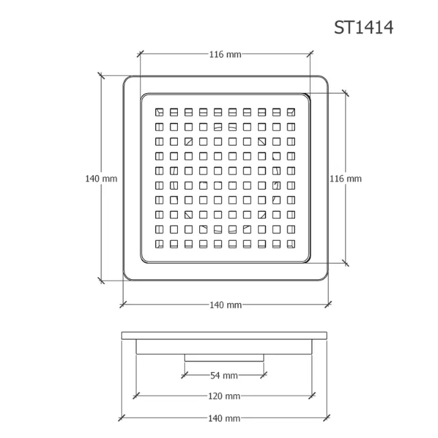 Phễu thoát sàn Caesar ST1414 – ảnh 2