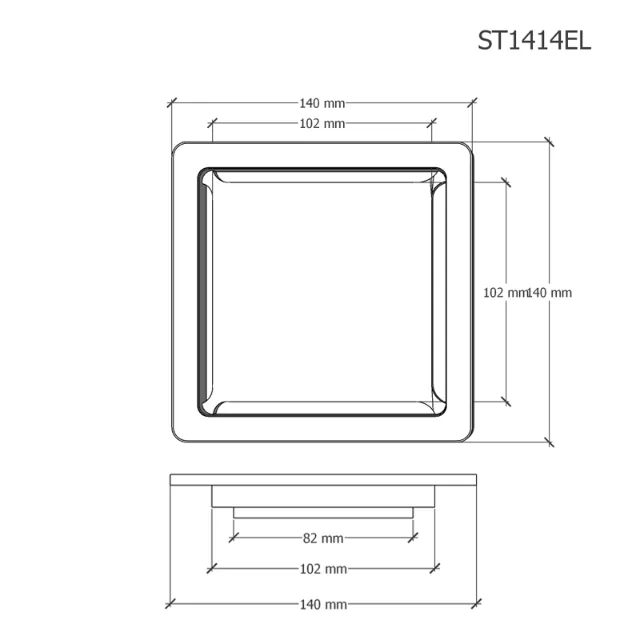 Phễu thoát sàn Caesar ST1414EL – ảnh 2