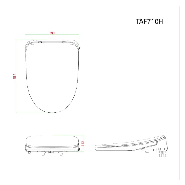 Nắp bồn cầu điện tử Caesar TAF710H – ảnh 2