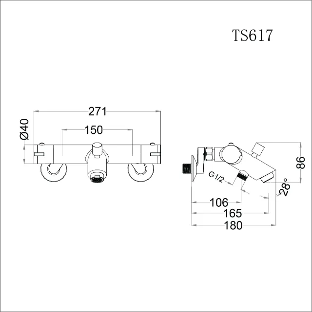 Sen tắm đứng nhiệt tự động Caesar TS617 – ảnh 2