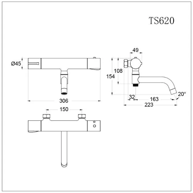 Sen tắm đứng nhiệt tự động Caesar TS620 – ảnh 2